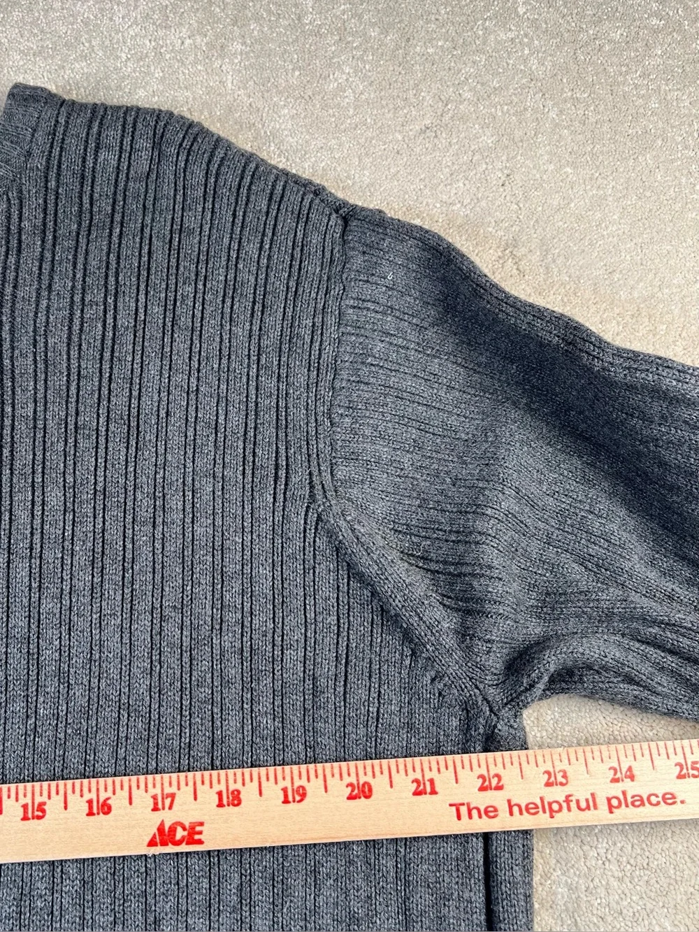 Timberland Sweater Grey Long Sleeve Crew Neck Ribbed 100%‎ cotton Knit Men's XL